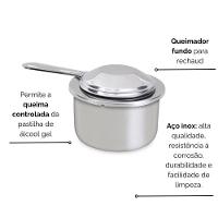 Queimador Inox Fundo Para Rechaud Ravinox 000030 - 5