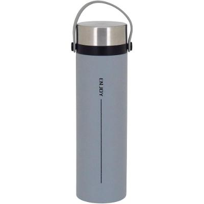 Enjoy Garrafa Térmica 23X6X6Cm 450Ml Inox Cinza Parede Dupla
