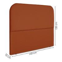 Cabeceira Queen 160 Cm Com Frame Alana Suede Terracota Artte Terracota - 3