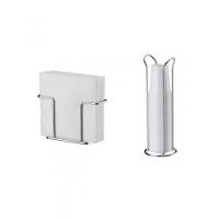 Kit Mesa 2 Peças Aço Carbono Future Porta Copo Suporte Guardanapo - 1