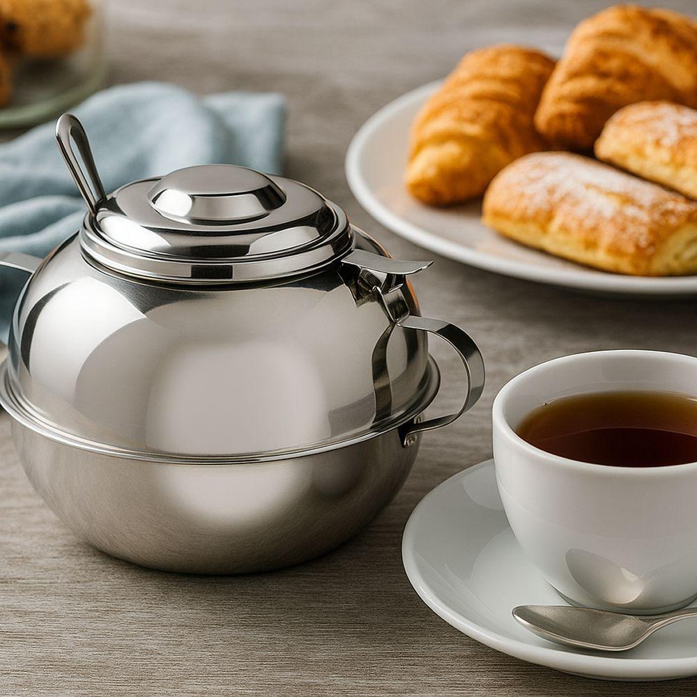 Açucareiro Aço Inox Com Tampa E Colher 500g Ravinox 000411 - 6