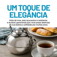 Açucareiro Aço Inox Com Tampa E Colher 500g Ravinox 000411 - 2