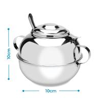 Açucareiro Aço Inox Com Tampa E Colher 500g Ravinox 000411 - 5