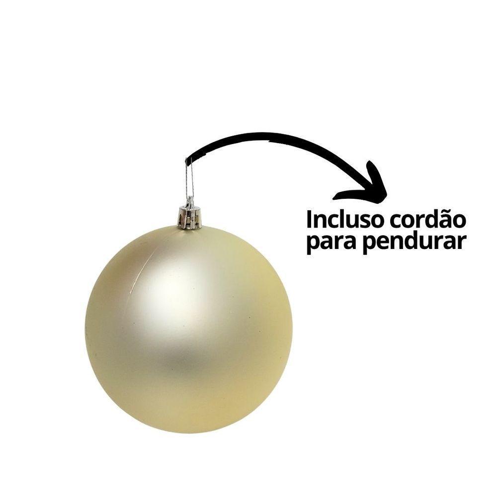 Conjunto 6 Bolas De Natal Champanhe Prime Texturas Mistas 8cm Glitter, Brilho E Fosca - 4