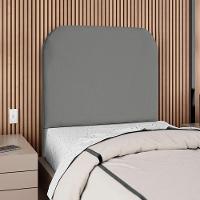 Cabeceira Solteiro 100 Cm Com Frame Alana Suede Cinza Artte Cinza - 2