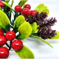 Kit 2 Porta Velas Natalino Folhagens E Pinhas E Vela Eletrônica Led - Magizi - 6