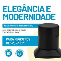 Acabamento De Registro Preto Encaixe Padrão Deca Docol Docol - 2