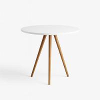Mesa De Jantar Redonda 70cm Tripé Bistrô Mdf Madeira Cor Branco - 2