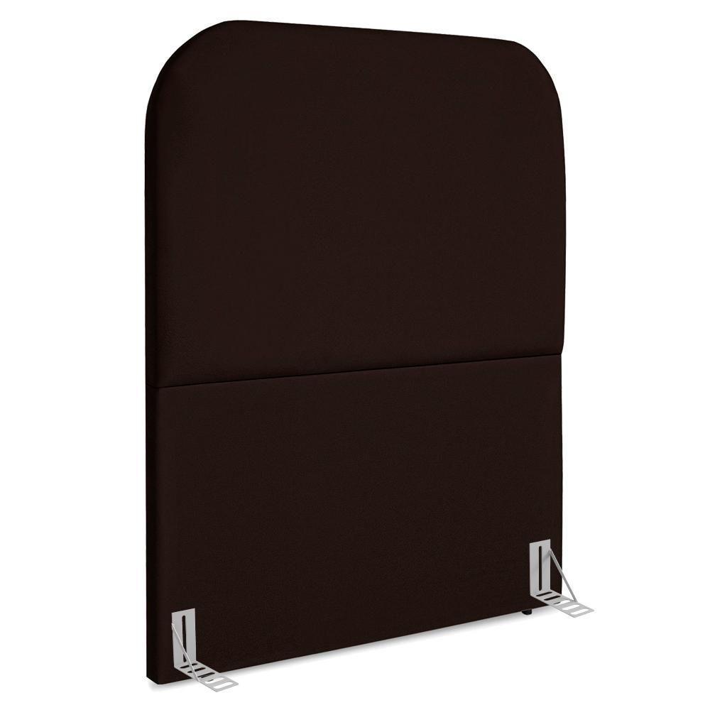 Cabeceira Solteiro 100 Cm Com Frame Alana Suede Marrom Artte Marrom - 1