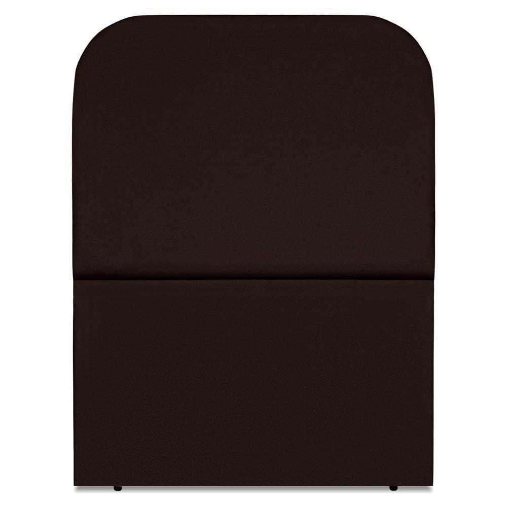 Cabeceira Solteiro 100 Cm Com Frame Alana Suede Marrom Artte Marrom - 5