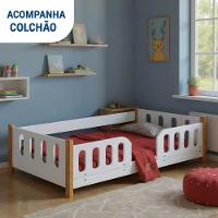 Cama Infantil Montessoriana Com Grades De Proteção E Colchão - 1