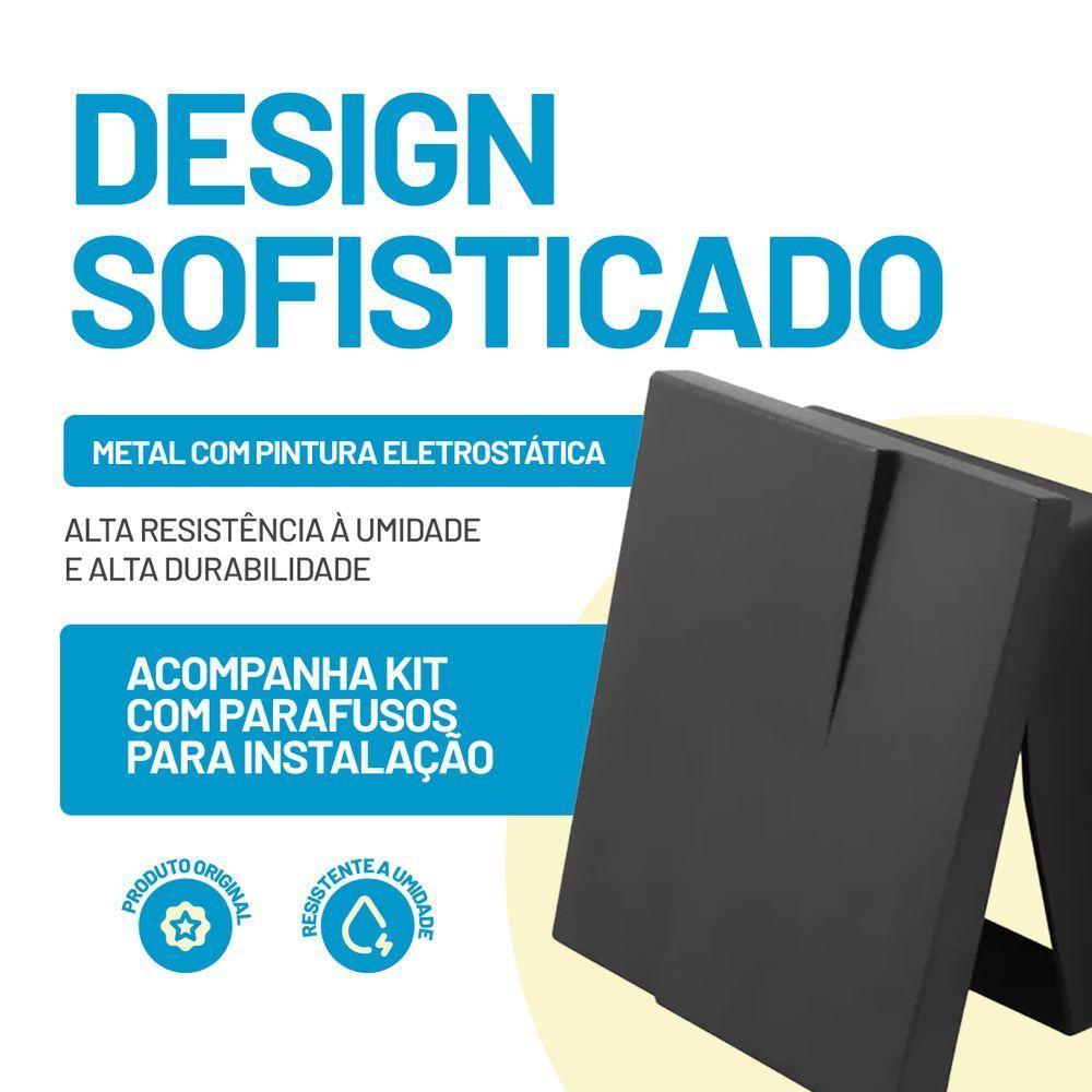 Acabamento Válvula Descarga Metal Preto Fosco - 3