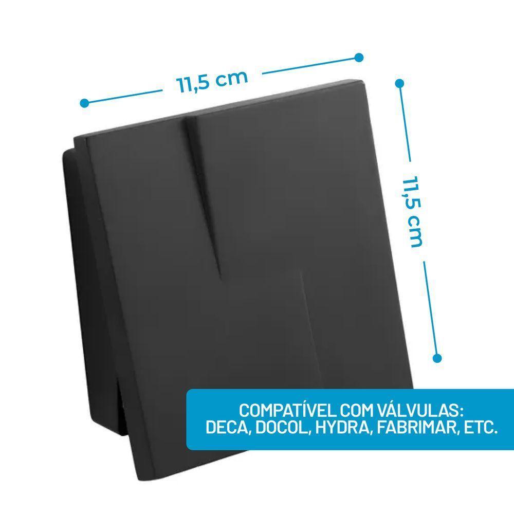 Acabamento Válvula Descarga Metal Preto Fosco - 4