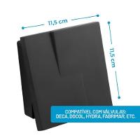 Acabamento Válvula Descarga Metal Preto Fosco