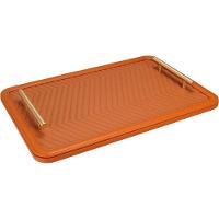 Bandeja Retangular Decorativa Para Servir Mdf 43x28 Laranja - 1