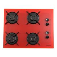 Fogão Cooktop A Gás Fornello 4 Bocas Vermelho Bivolt - 1