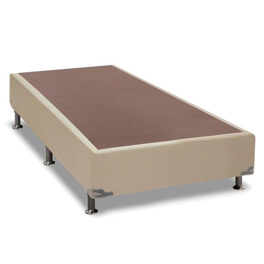 Base Para Cama Box Ortobom Sommier Couro Sintético Bege - 1