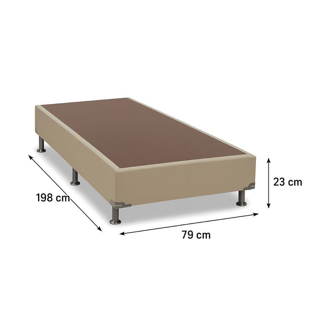Base Para Cama Box Ortobom Sommier Couro Sintético Bege - 2