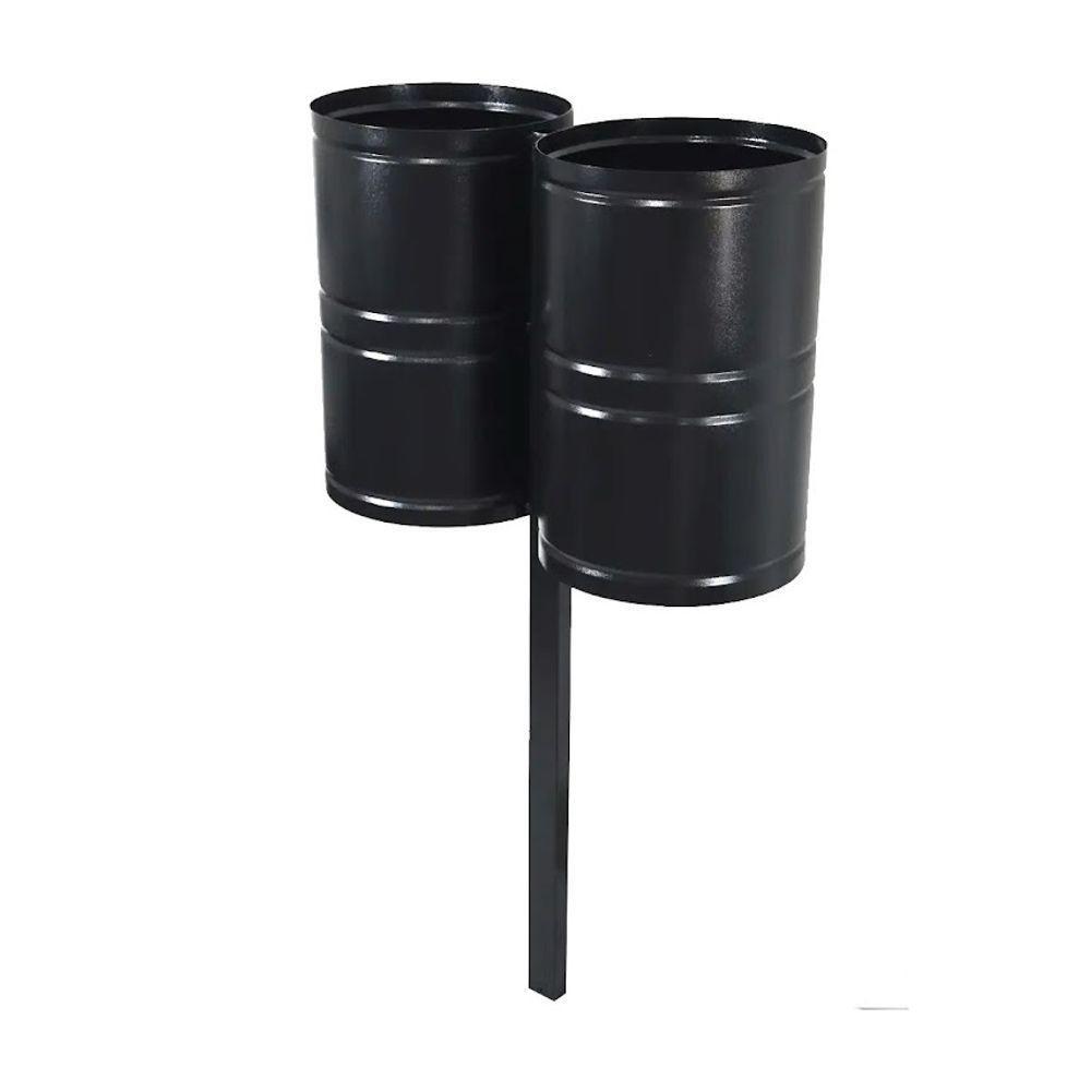 Lixeira Suécia Dupla De Parques Calçada Rua Fechada 120cm - 3
