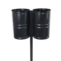 Lixeira Suécia Dupla De Parques Calçada Rua Fechada 120cm - 1