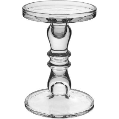 Castiçal Porta Vela Decorativo Home&co Eco Crystal 19x13x13cm Transparente