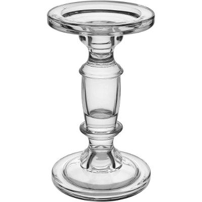 Castiçal Porta Vela Decorativo Home&co Eco Crystal 19x11x11cm Transparente