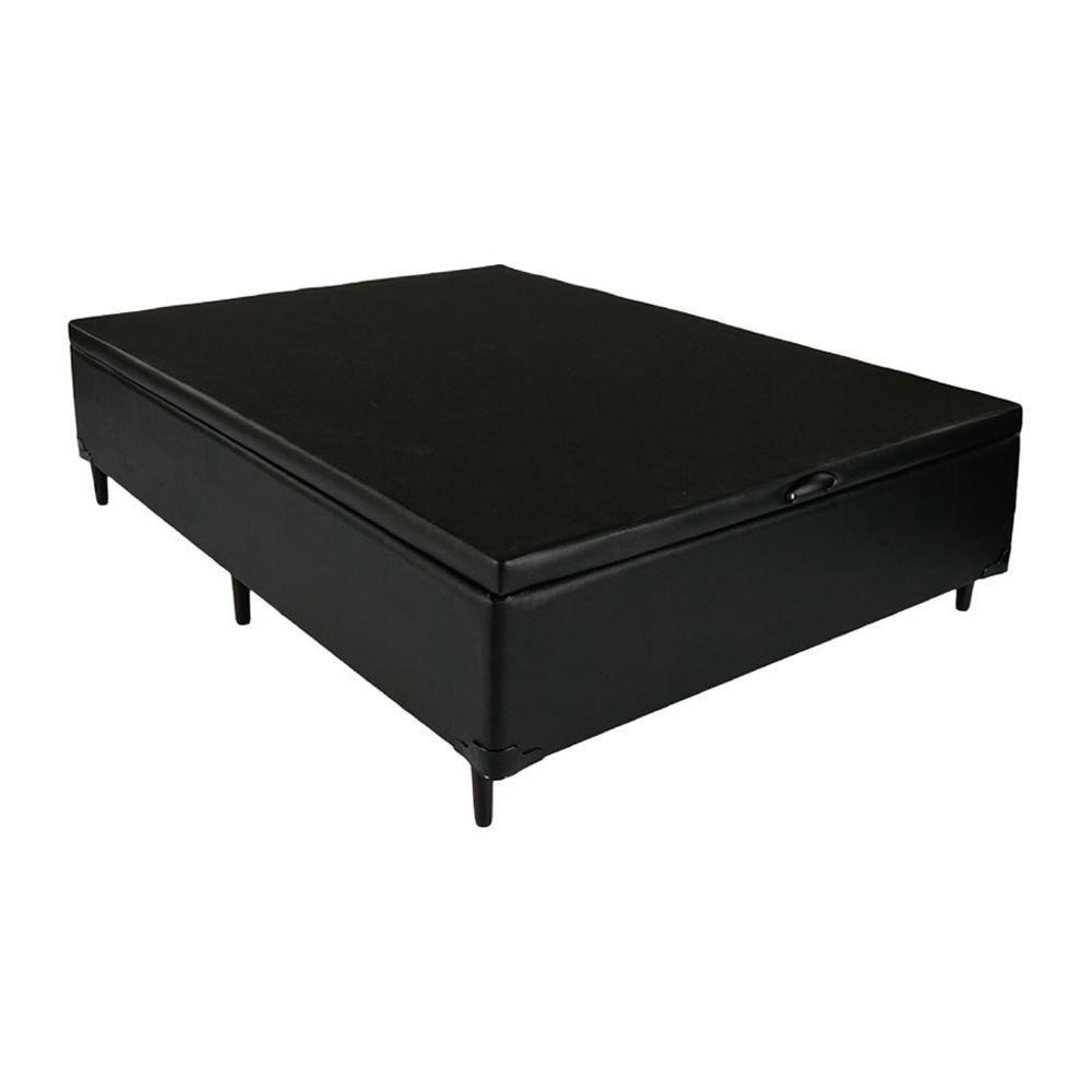 Cama Box Baú Viúva 128 Bello Box - Tecido Sintético Preto - 2