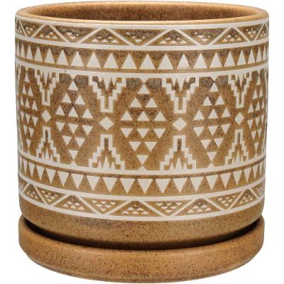 Cachepô Vaso Decorativo Planta Home&co Cerâmica 11x11 Marrom