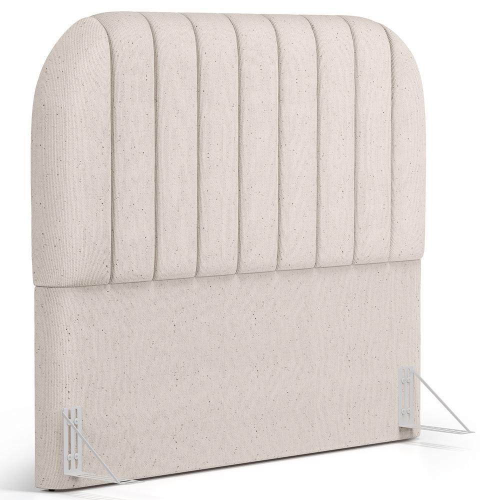 Cabeceira Cama Box Casal Estofada Orgânica 140cm Alice W01 Linho Cru - Lyam Decor - 1