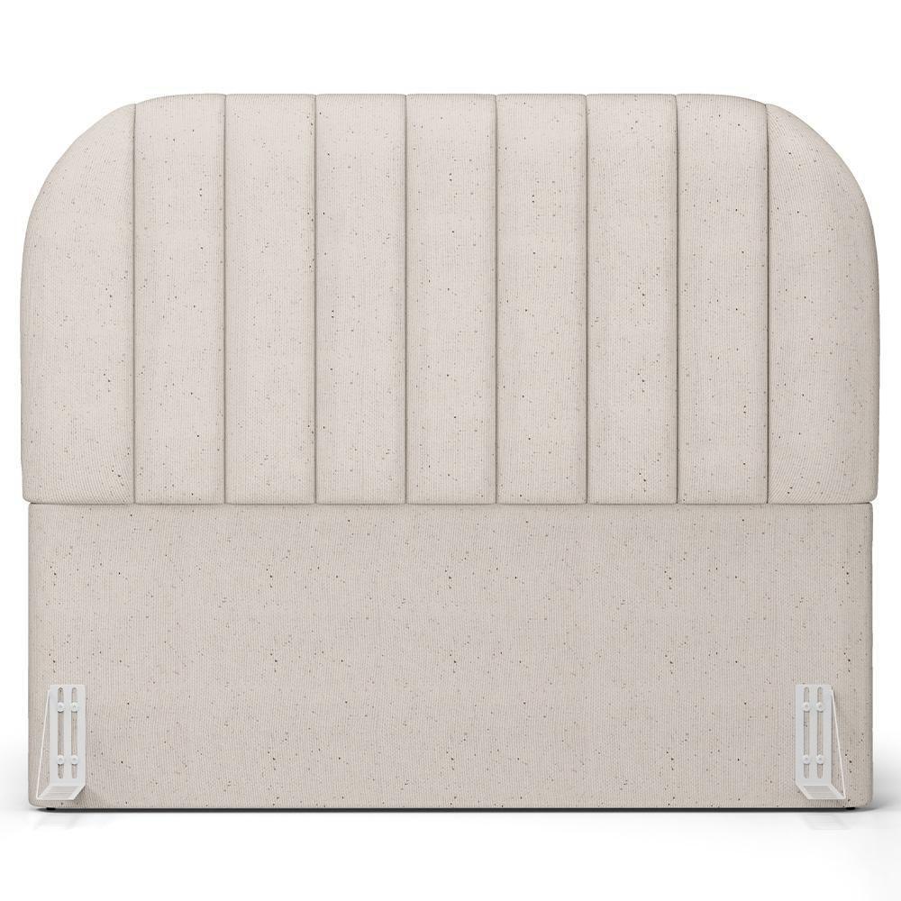 Cabeceira Cama Box Casal Estofada Orgânica 140cm Alice W01 Linho Cru - Lyam Decor - 3