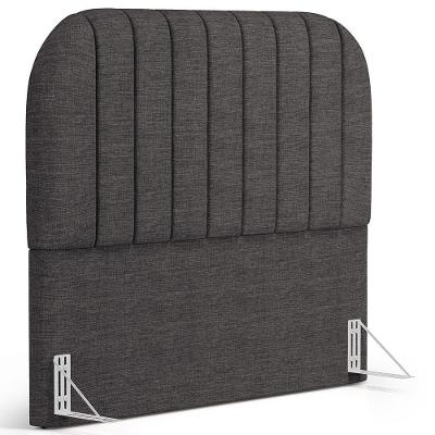 Cabeceira Cama Box Casal Estofada Orgânica 140cm Alice W01 Linho Cinza Escuro - Lyam Decor