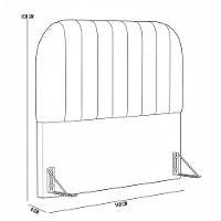 Cabeceira Cama Box Casal Estofada Orgânica 140cm Alice W01 Linho Cinza Escuro - Lyam Decor - 5