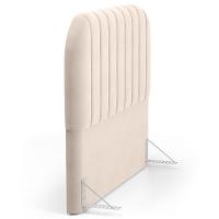 Cabeceira Cama Box Casal Estofada Orgânica 140cm Alice W01 Suede Bege - Lyam Decor - 6