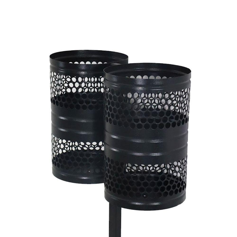 Lixeira Grécia Dupla De Parques Calçada Rua Tela Moeda 120cm - 2