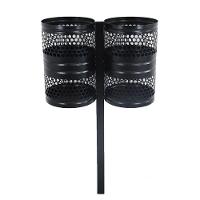 Lixeira Grécia Dupla De Parques Calçada Rua Tela Moeda 120cm - 1