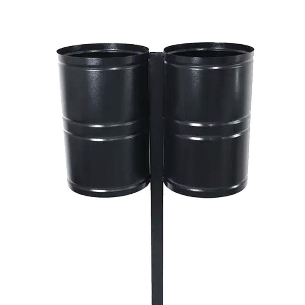 Lixeira Suécia Dupla De Parques Calçada Rua Fechada 120cm - 1