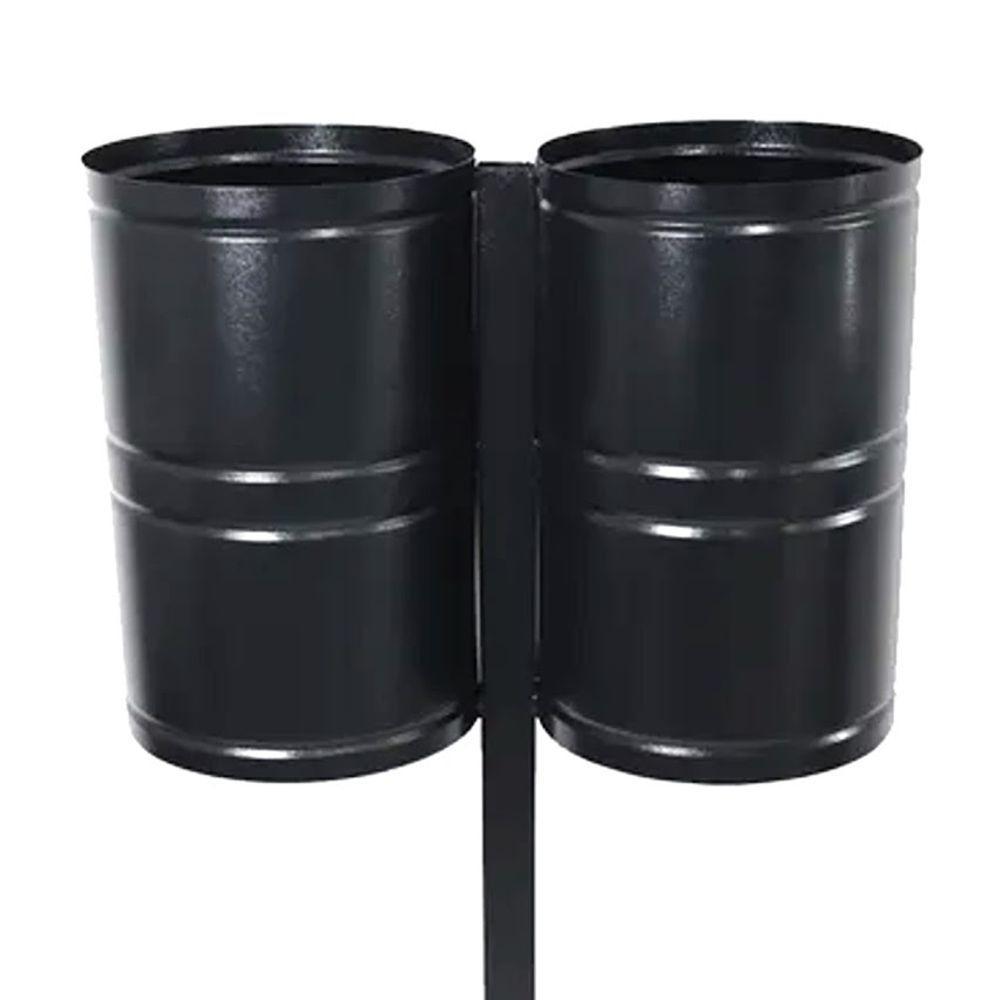 Lixeira Suécia Dupla De Parques Calçada Rua Fechada 120cm - 2