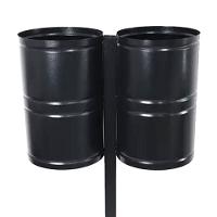 Lixeira Suécia Dupla De Parques Calçada Rua Fechada 120cm - 2