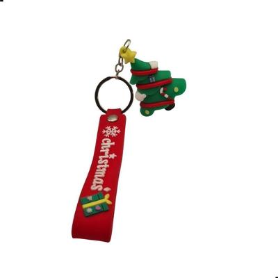 Chaveiro Natalino árvore De Natal Pingente Decorativo De Borracha Para Presentes E Decoração