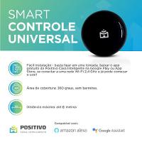 Smart Controle Universal Wi-fi Positivo Casa Inteligente - Cobertura 360° - Alcance 8m - Alimentação Micro Usb - 2