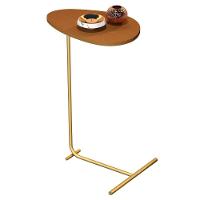 Mesa De Apoio De Sofá Orgânica Alamanda Com Pés De Metal Nature-dourado Nature-dourado - 1