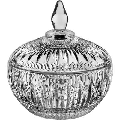 Potiche Bomboniere Decorativo Redondo Com Tampa Eco Crystal