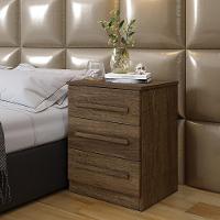 Mesa De Cabeceira Supremo 3 Gavetas Imbuía - 1