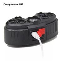 Lanterna De Cabeça Sinalizador Ajustável Profissional Trilha Barco Acampamento Pesca Pescaria 8 Leds Recarregável Usb Co - 4