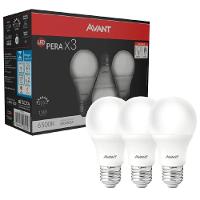 Lâmpada Pera Led Branca 6500k 15 Watts Bivolt Pack Com 3 Peças - 335441473 - Avant - 1