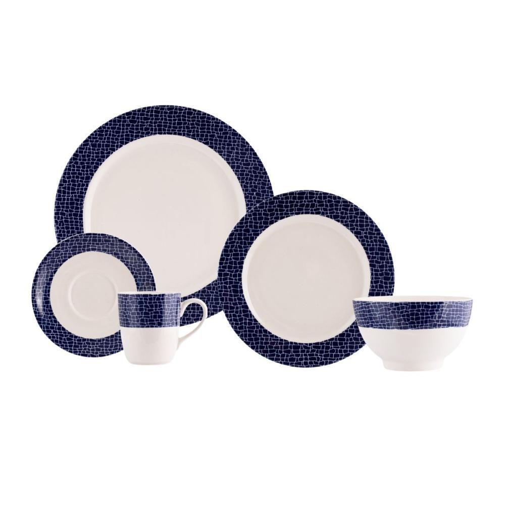 Jogo De Jantar 40 Peças Mosaico Porcelana Real By Schmidt - 1