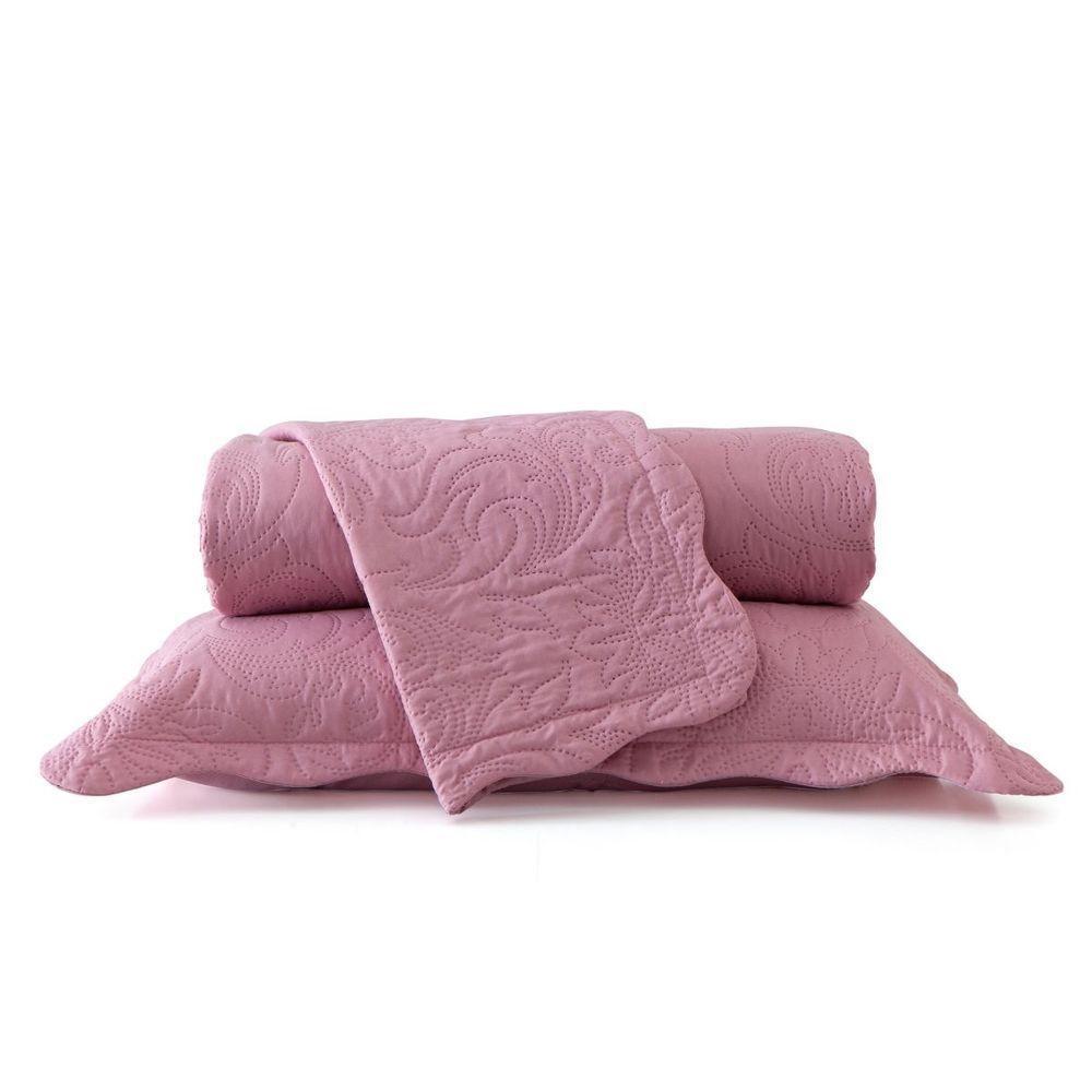 Kit Cobre Leito Solteiro Classic Liso Ultrasonic + 1 Porta-travesseiro Floral Azalea - 5