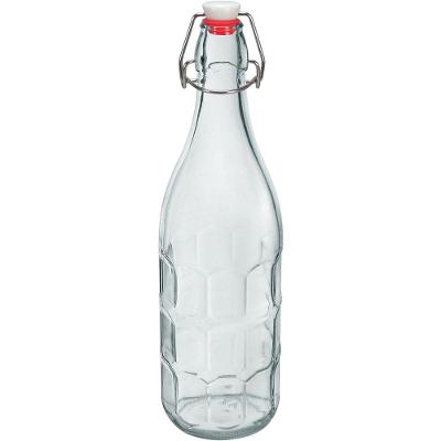 Garrafa Home&co Transparente Hermética água Vidro 1l 32x8x8