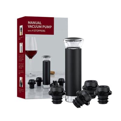 Jogo 2 Tampas A Vacuo Garrafa Vinho Home&co Plástico Preto