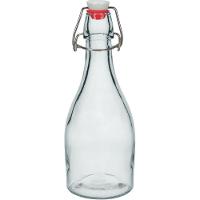 Garrafa Hermética água Vidro 350ml 23x8x8cm Transparente Transparente - 1